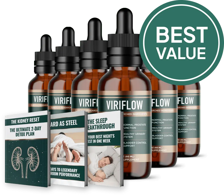 ViriFlow 6-bottle best value pack with 3 free bonuses